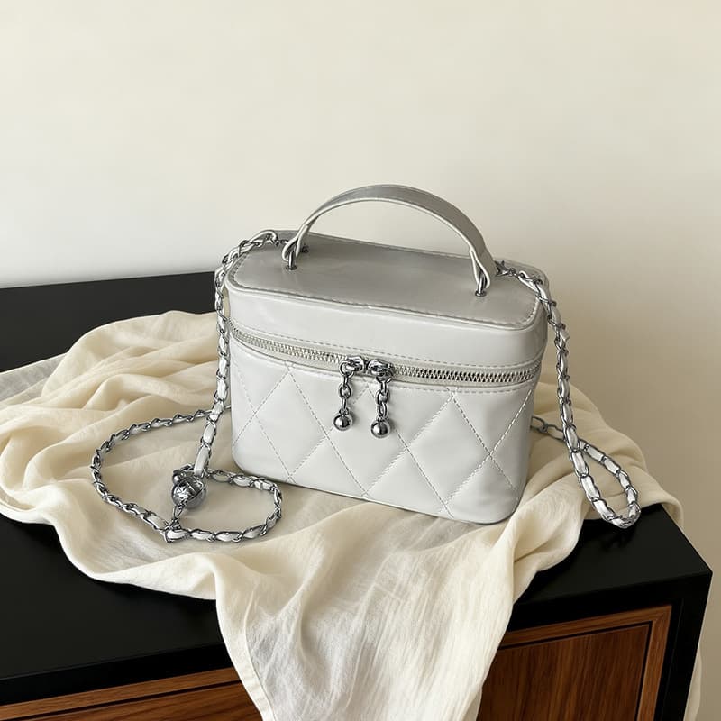 Cross-border Small Fragrance Style Bag Crossbody Bag Diamond Quilted Chain Hot-selling Women's Bag Solid Color Small Square Bag Box Bag Shoulder Bag