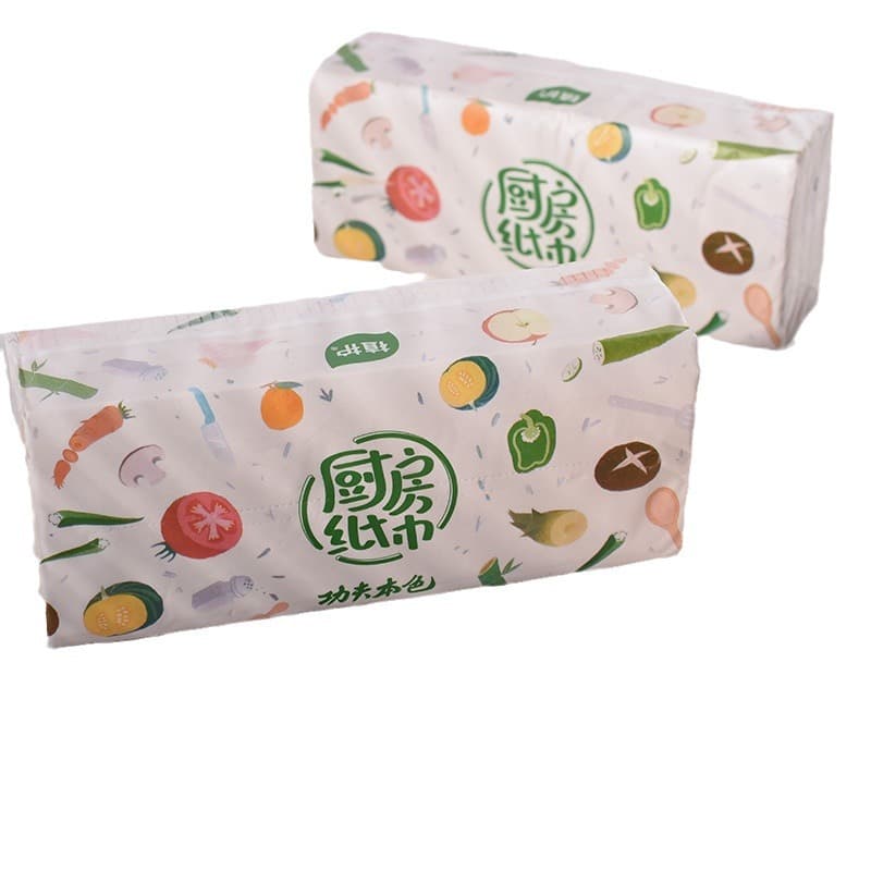 Zhihu Kitchen Paper Towels 12-Pack, Absorbent Oil Paper Towels, Bamboo Pulp Natural Color, Extracted Kitchen Toilet Paper, Factory Wholesale