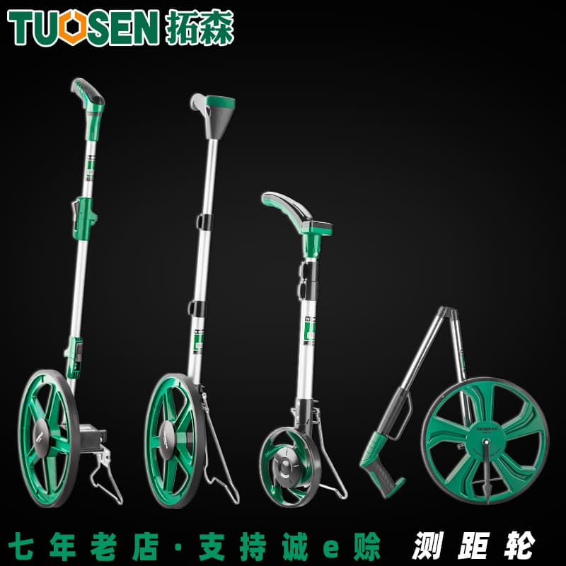 Torson Tool Wheeled Distance Measurer Large Wheel Mechanical Measuring Roller Ruler Small Wheel Measuring Instrument Electronic Digital Display Measuring Wheel