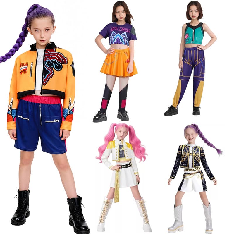 Halloween KPOP Demon Hunter Girl Group COS Anime Performance Costume Devil Hunter Lumi Zoy Mila Set