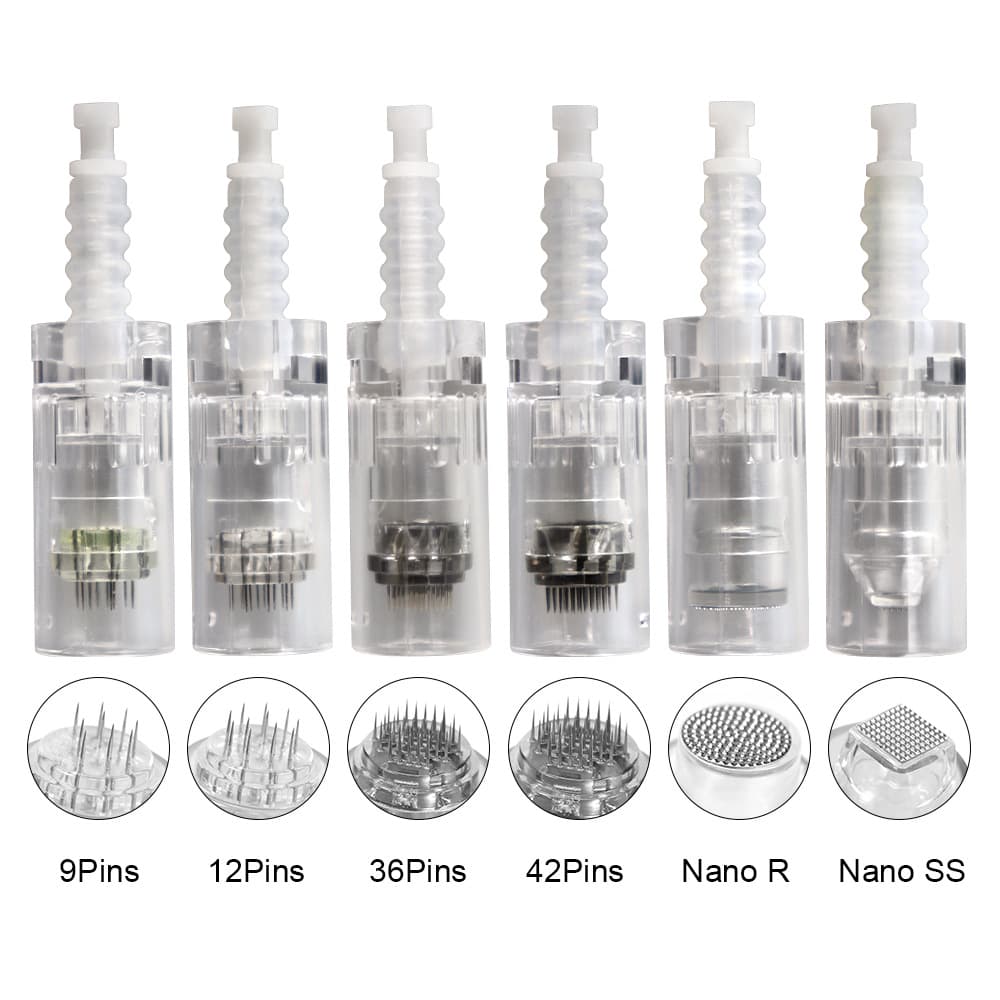 Cross-border Electric Microneedle Cartridge, White Locking Microneedle Cartridge N2, Electric Microneedle Pen Cartridge