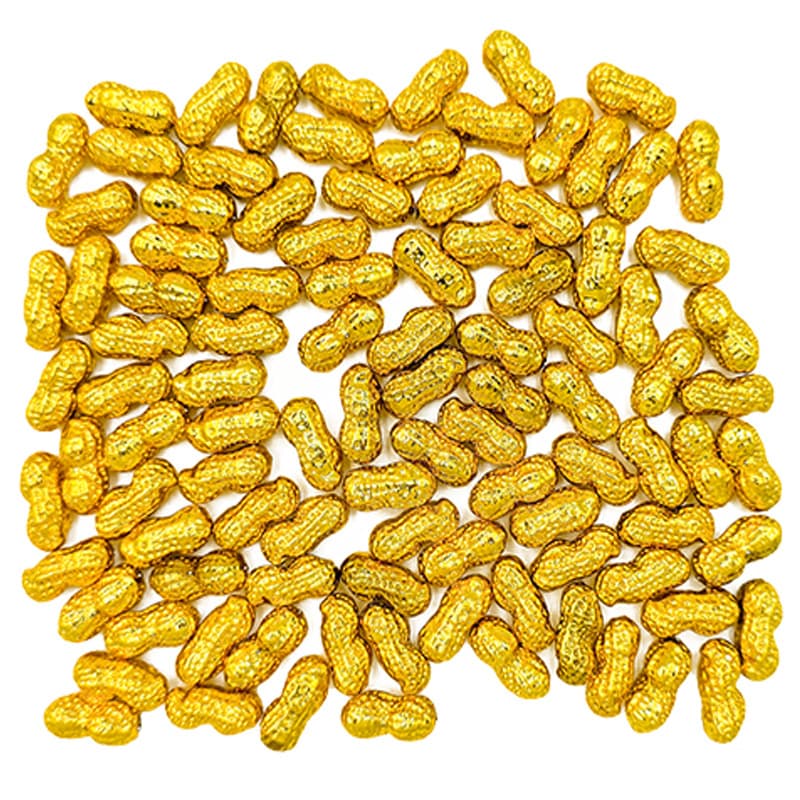 Cross-border golden peanut toy props activity simulation gold-plated peanut catching fake game chips opening golden peanut toy
