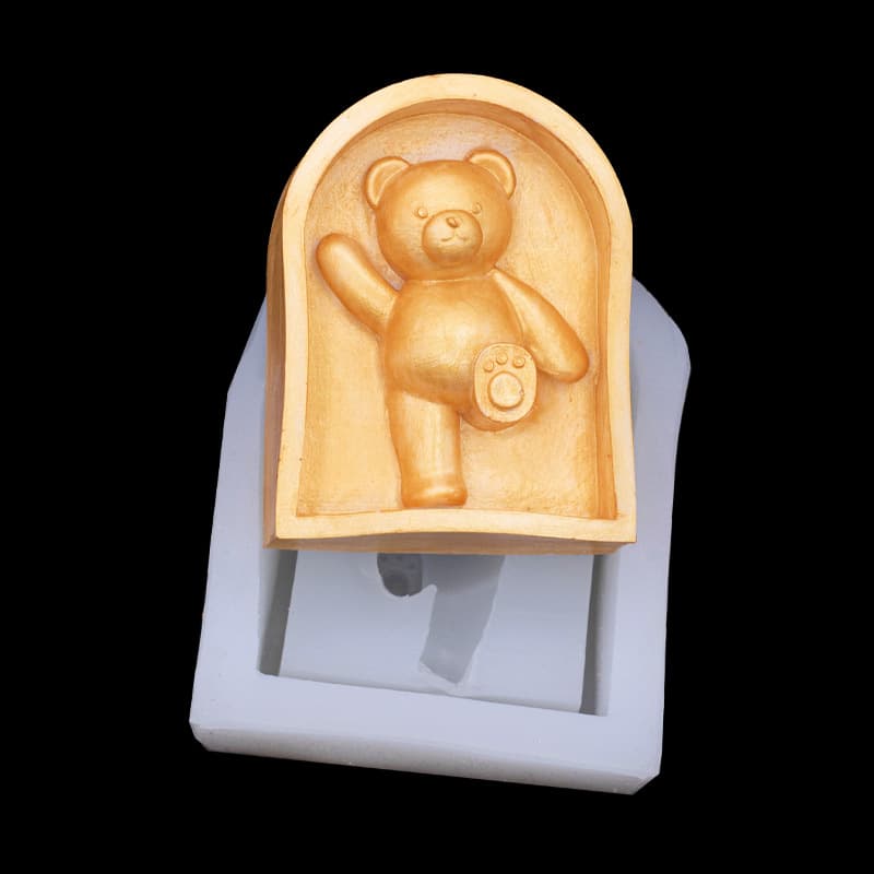 Cartoon Bear Silicone Mold for Cake Baking, Chocolate, Fondant, Gum Paste, Candle, Handmade Soap, Aroma Mold