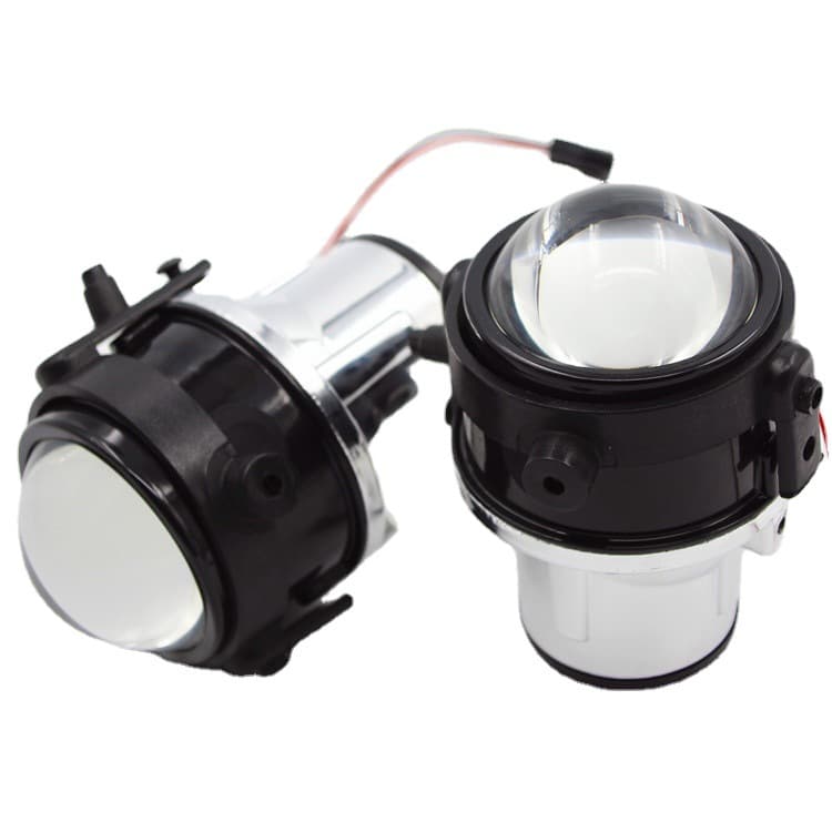 Car Front Fog Light Lens Assembly 2.5-inch Bi-Fog Light HID Fog Light Lens High/Low Beam H11 Bulb Universal