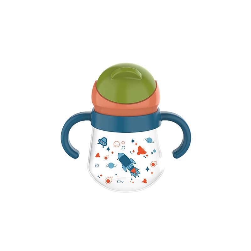 Factory Direct Baby Anti-Choking Straw Cup with Gravity Ball, Baby Sippy Cup, Drop-Proof Toddler Training Cup, Wholesale in Stock
