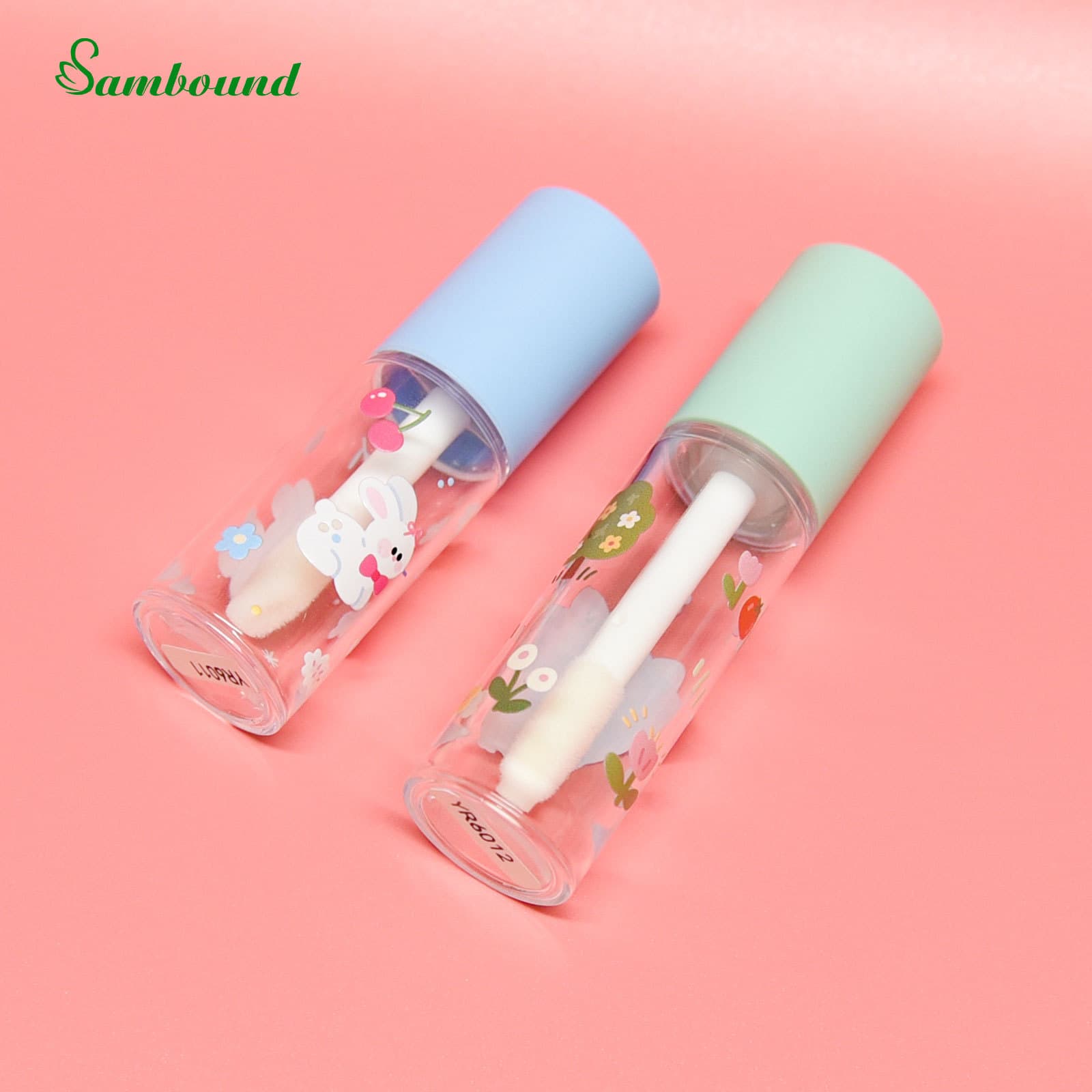 Custom Lip Gloss Tube 17/15ml Large Capacity 3D Color Pattern Matte Touch Paint Transparent Lip Gloss Tube Packaging Material