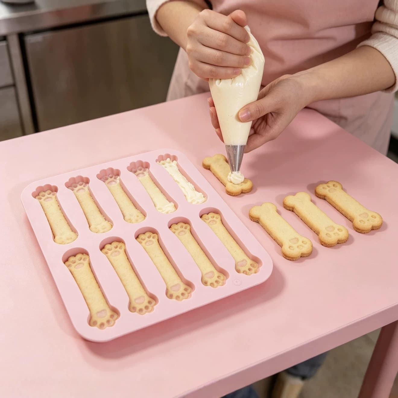 In stock, 10 long cat claw silicone molds, teething sticks, rice cake soft candy chocolate molds, cheese stick molds