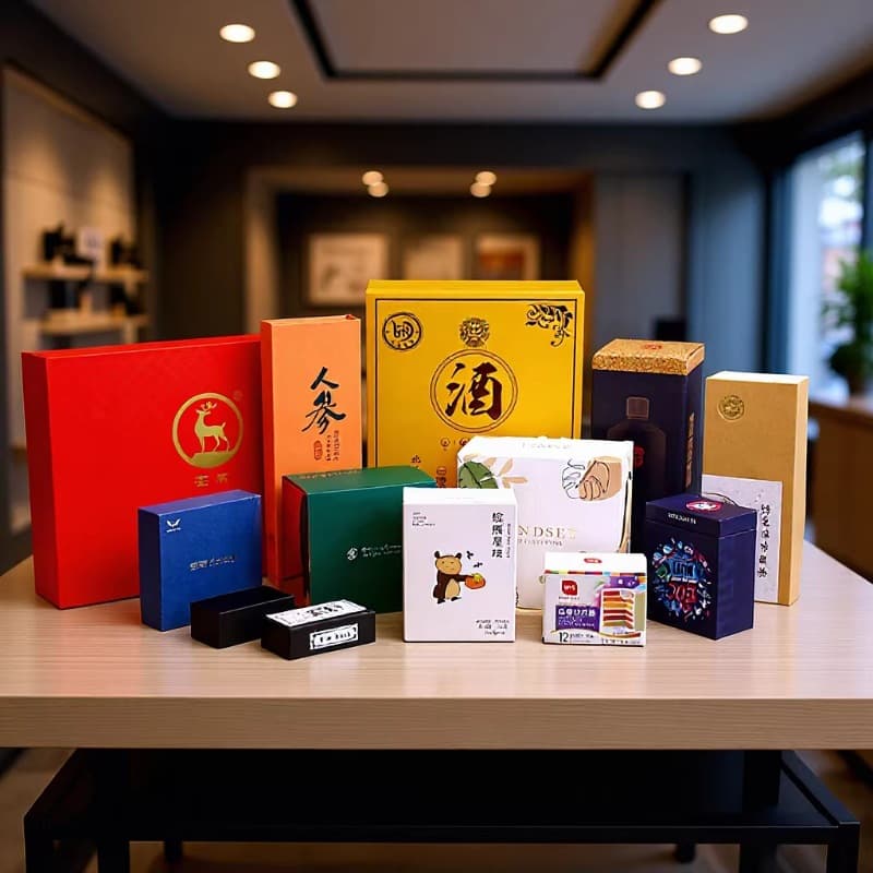 Custom gift box packaging, gift box, color box with LOGO, white cardboard box, high-end custom for Dragon Boat Festival, product customization