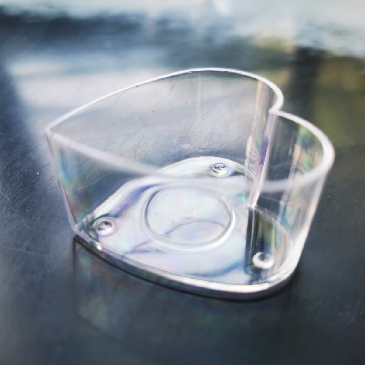 Heart-shaped candle container PC transparent flame-retardant plastic tea light shell candle cup tea light plastic shell