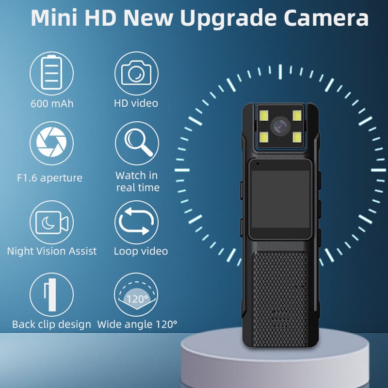 Cross-border Sports Camera Recorder Pocket Camera with Screen, High-definition Portable Handheld Magnetic Back Clip Infrared