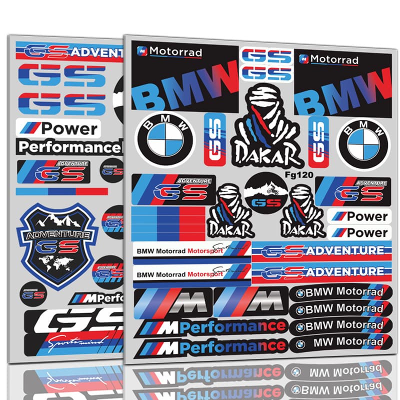 Suitable for BMW GS waterproof, sun protection, reflective car stickers, BMW logo stickers, scratch blocking, helmet stickers, lens decals