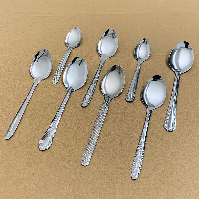 Stainless Steel Spoons, Dot Pattern Coffee Stirring Spoon, Various Styles, Household Soup Spoon, Canteen Soup Ladle, Eating Spoon