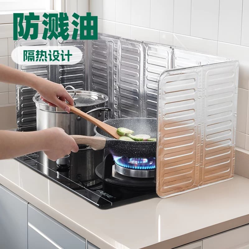 Oil splash shield, oil baffle, kitchen enclosure, gas stove heat insulation products, stovetop cooking aluminum foil, stove heat insulation board