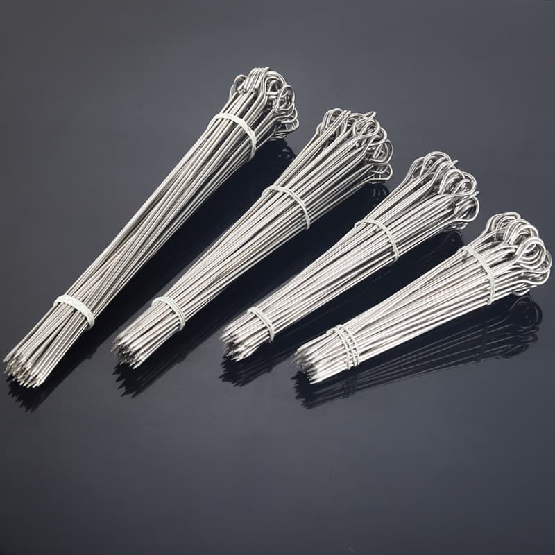 Stainless steel goose tail needle, duck tail needle, sewing needle, char siu needle, barbecue needle, duck neck steel skewers, spicy hot pot skewers (thickened)