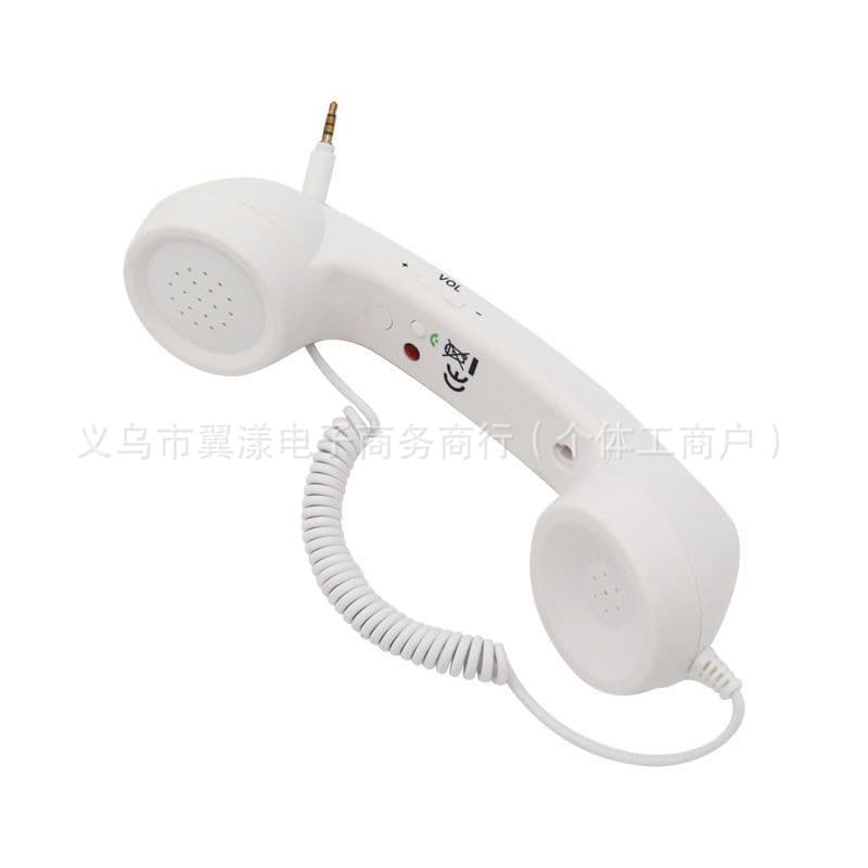 Mobile Phone Handset Microphone Earpiece Retro Telephone-Style Landline Handset Earpiece Universal Type