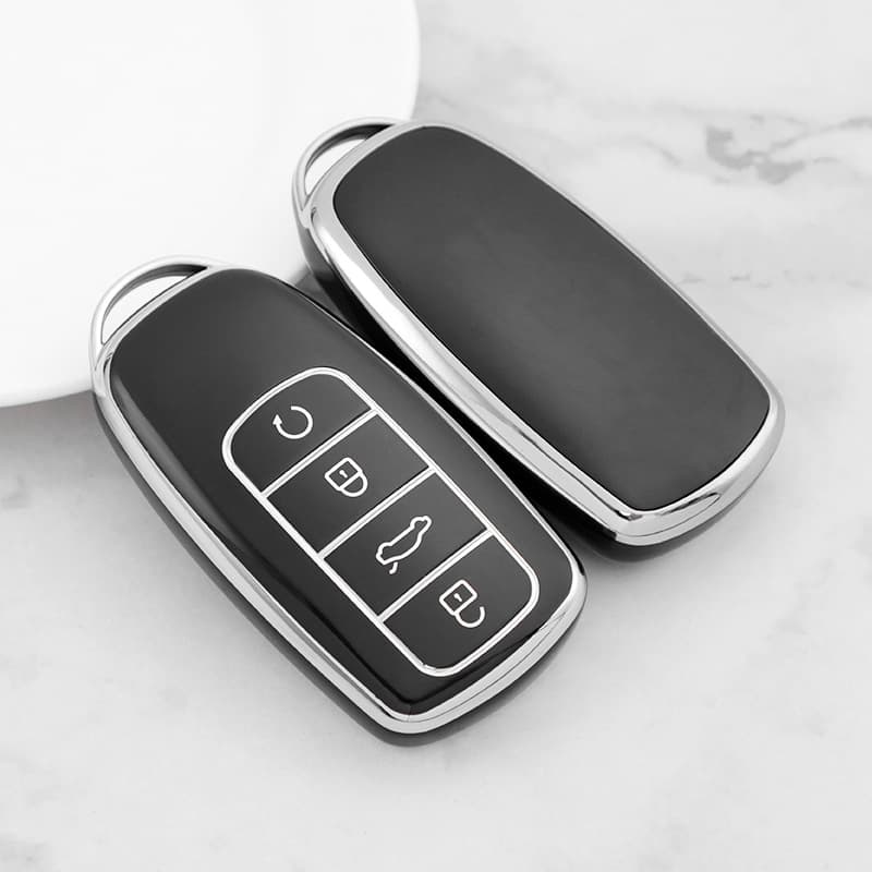 Silver Edge Car Key Case Cover for Chery Tiggo 8 Plus 8 Pro 7 Plus Kunpeng Edition e Arrizo 5