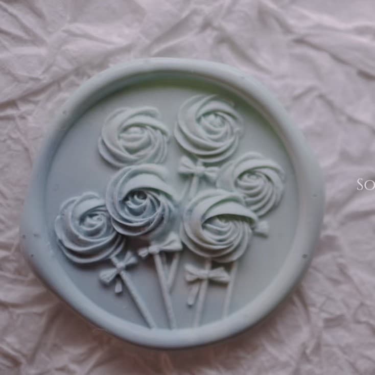 Pure Brass Wax Seal Stamp Head Cute Cat Series Rose Lily Brass Stamp Head Bow DIY Envelope