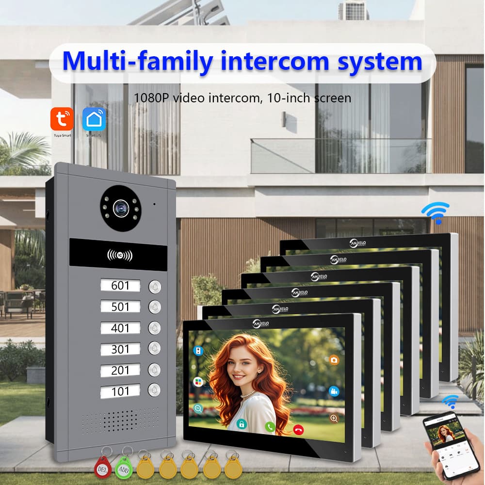 anjielosmart Smart Home Latest Multi-Apartment Doorbell Tuya WiFi AHD Camera Video Intercom System