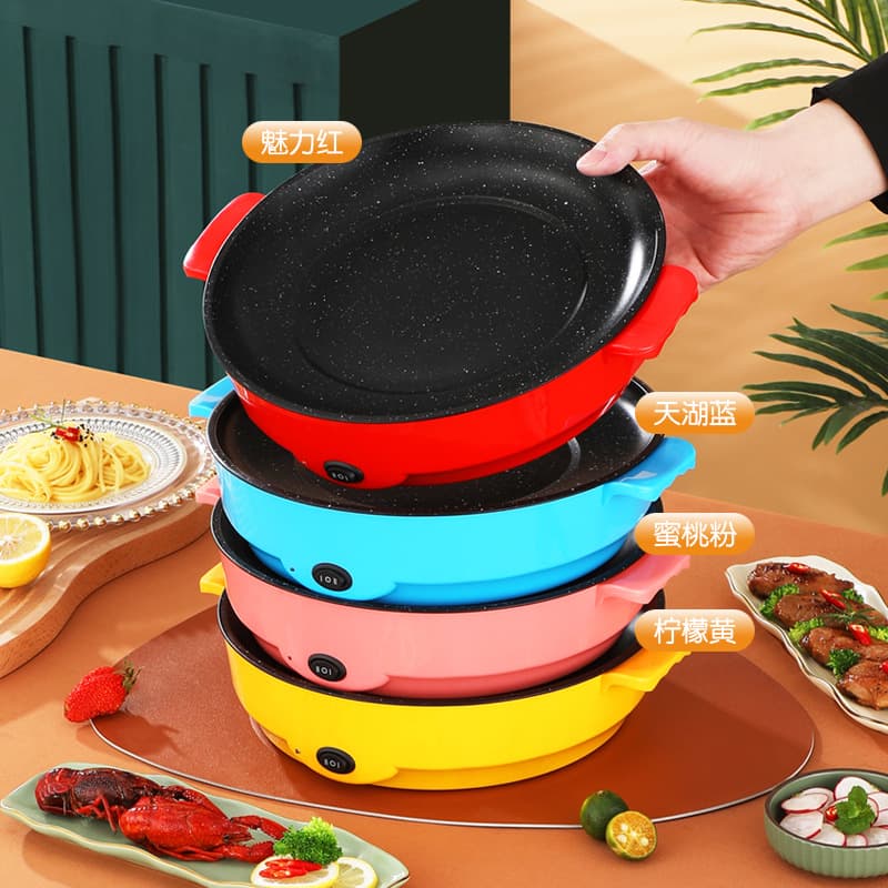 Wow Custom Takeaway Electric Grill Pan Korean Mini Home Use Wholesale Multi-functional Barbecue Plate Hot Pot Grill Gift