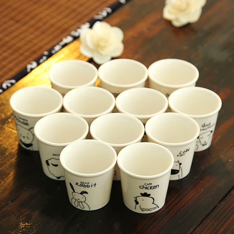 Hand cup LOGO production ceramic cup coffee tea cup household cheap advertising gift cup
