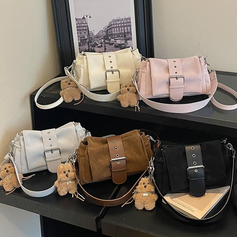 Korean-Style Niche Trendy Biker-Inspired Underarm Tote Bag for Women, 2026 Autumn New Chic Commuter Shoulder Crossbody Bag