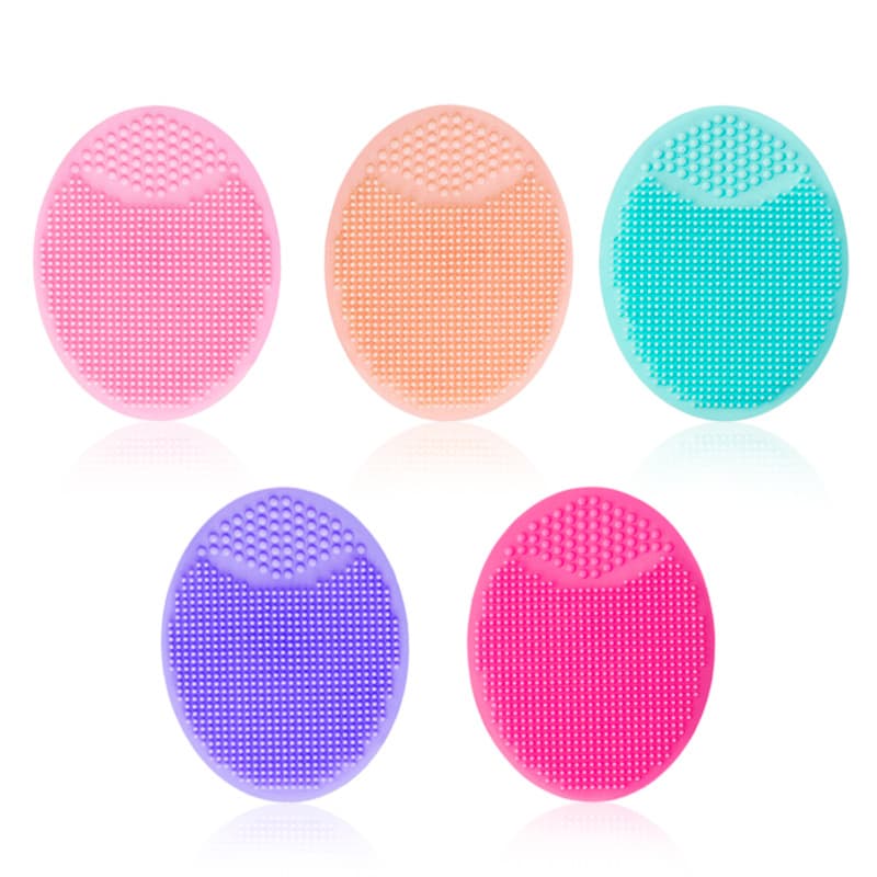 Manufacturer's in-stock manual exfoliating bath brush, small oval silicone baby shampoo and facial massage brush