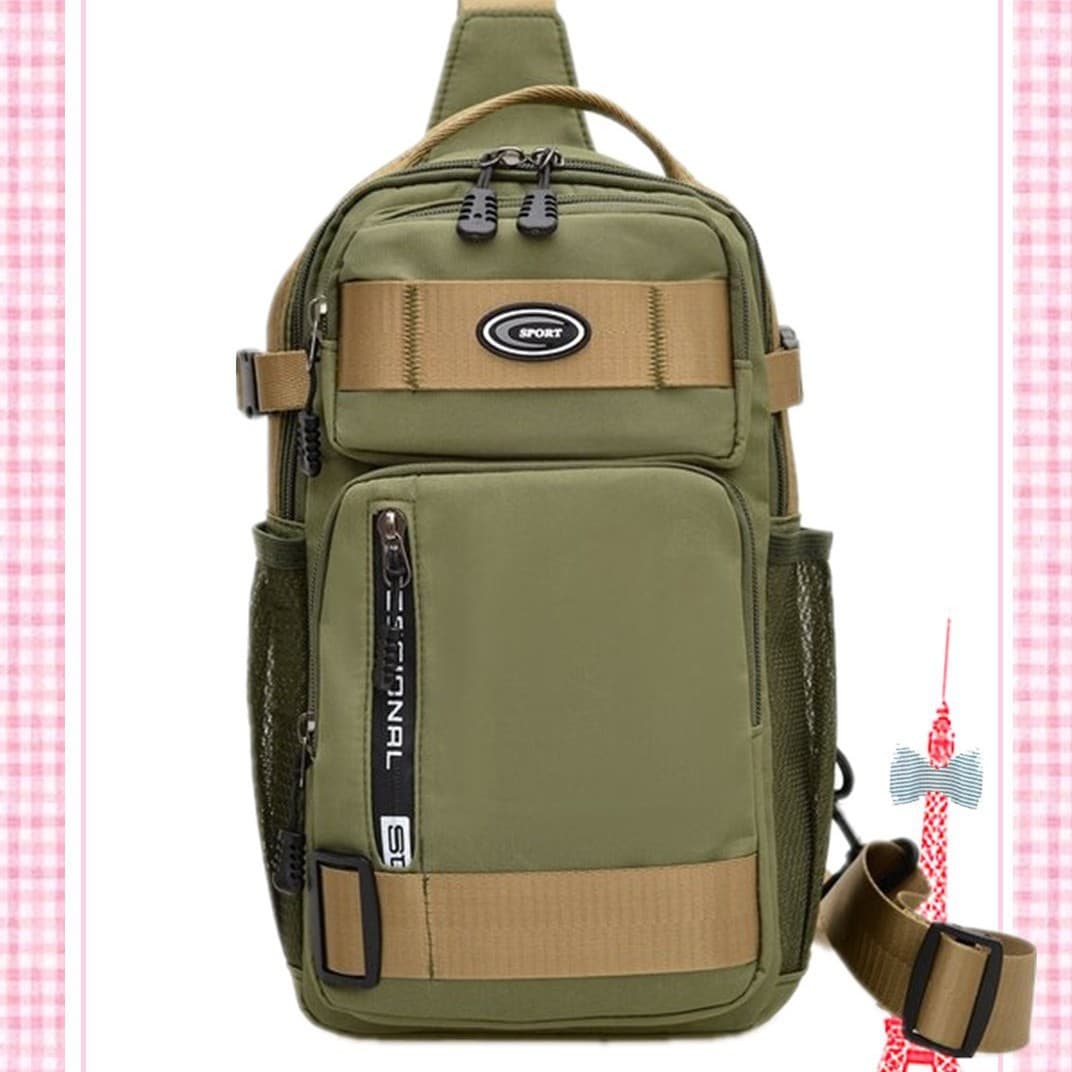 New Men's Crossbody Bag 2025 New Water-Repellent Shoulder Bag Men's Large Capacity Lightweight Outdoor Leisure Chest Bag