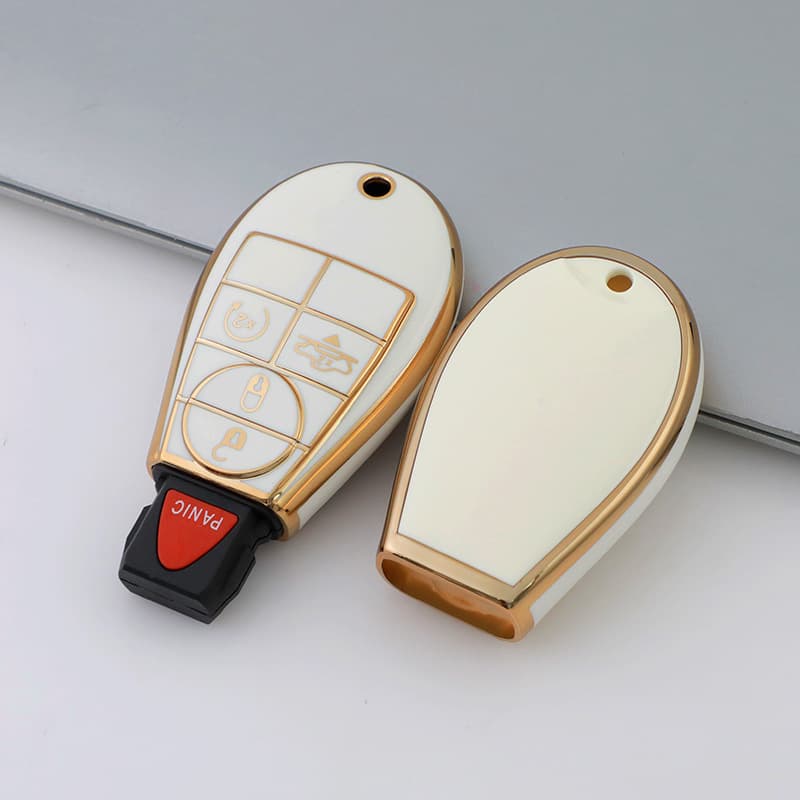 Compatible with 2-6 Button Chrysler Dodge Journey Key Case, Grand Caravan Car Hand Grenade Style Ram Smart Remote Cover