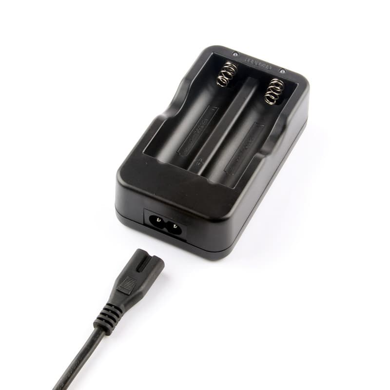 18650 Dual-Slot Lithium Battery Charger with Cable, NK-912 US Standard Independent Dual Charging