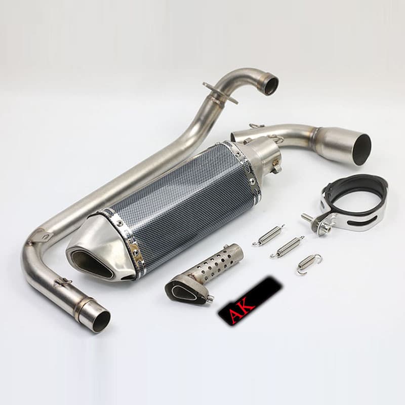 Little Monkey MSX125 horizontal front section modified stainless steel Scorpio small hex exhaust pipe non-destructive modification system