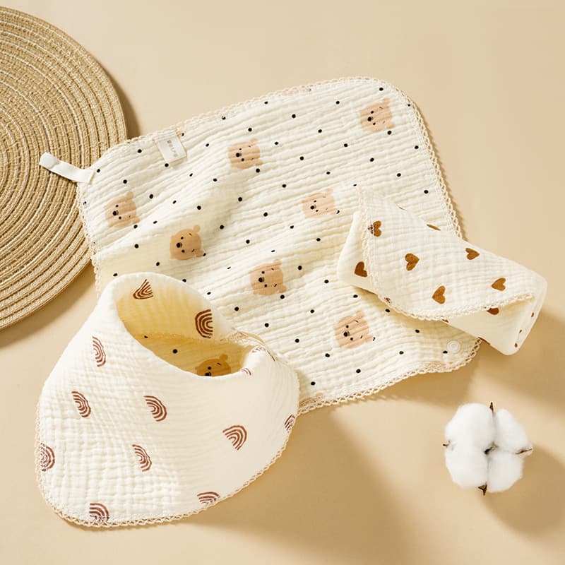 Baby Bib 100% Cotton Bandana Bib Newborn Waterproof Drool Bib Kids Scarf