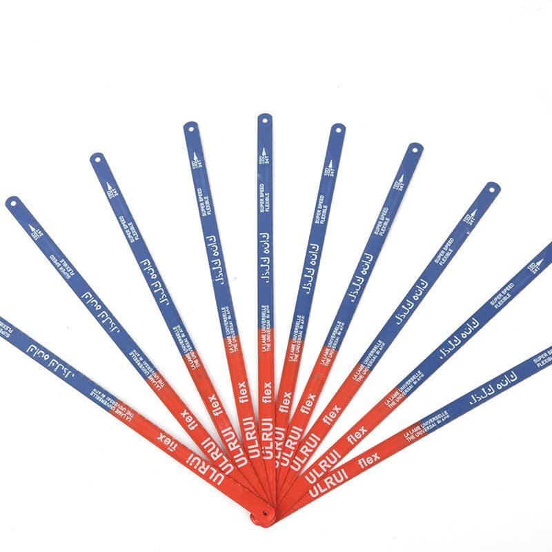 Colored flexible steel saw blades, 300mm with 18 or 24 teeth, hand-use flexible unbreakable double-sided metal saw blades