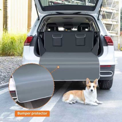 Dog Trunk Protector Liner with Side and Bumper Protection, Waterproof and Scratch-Resistant Pet Car Accessory