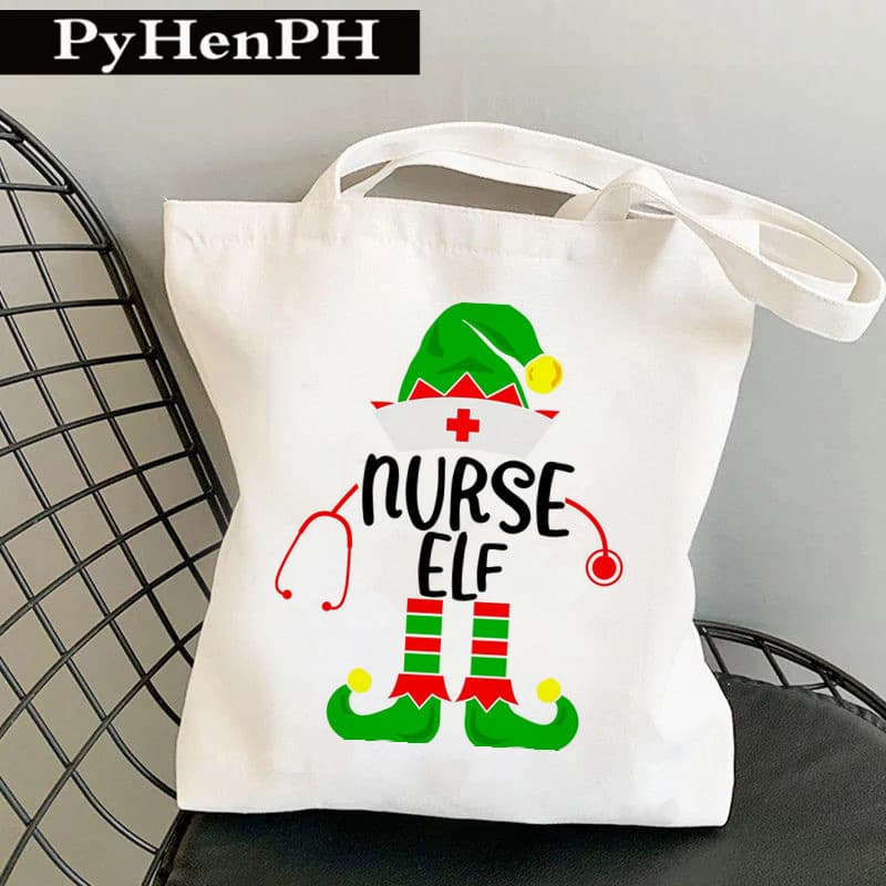 Nurse Canvas Tote Bag - Queen Nurse Print, Personalized European and American INS Style Shoulder Handbag