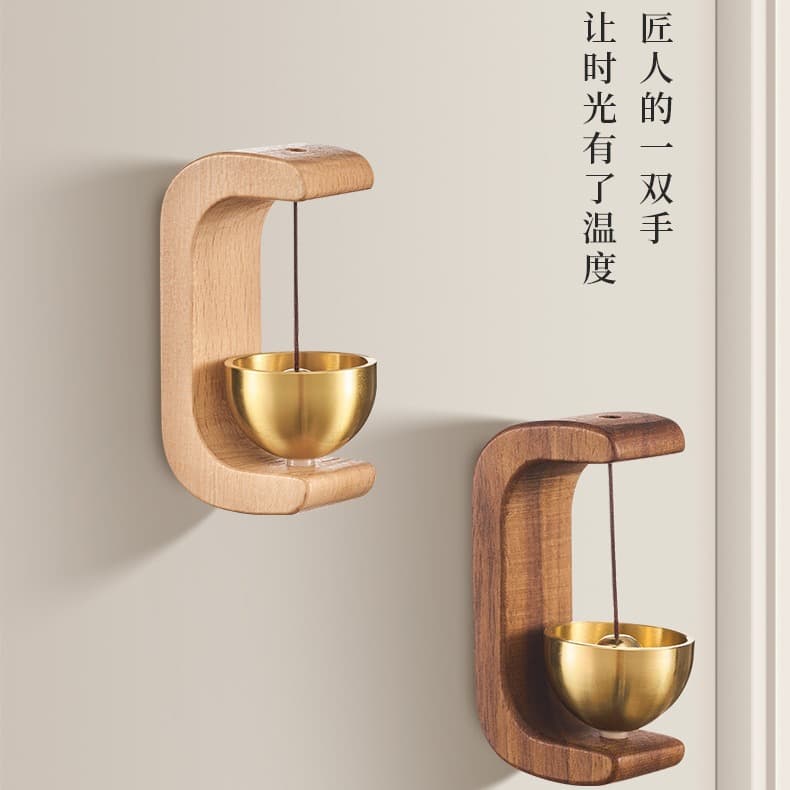 Magnetic Doorbell Wind Chimes Entrance Reminder Bell Home Decor Moving Birthday Gift Metal Material Traditional Chinese Style