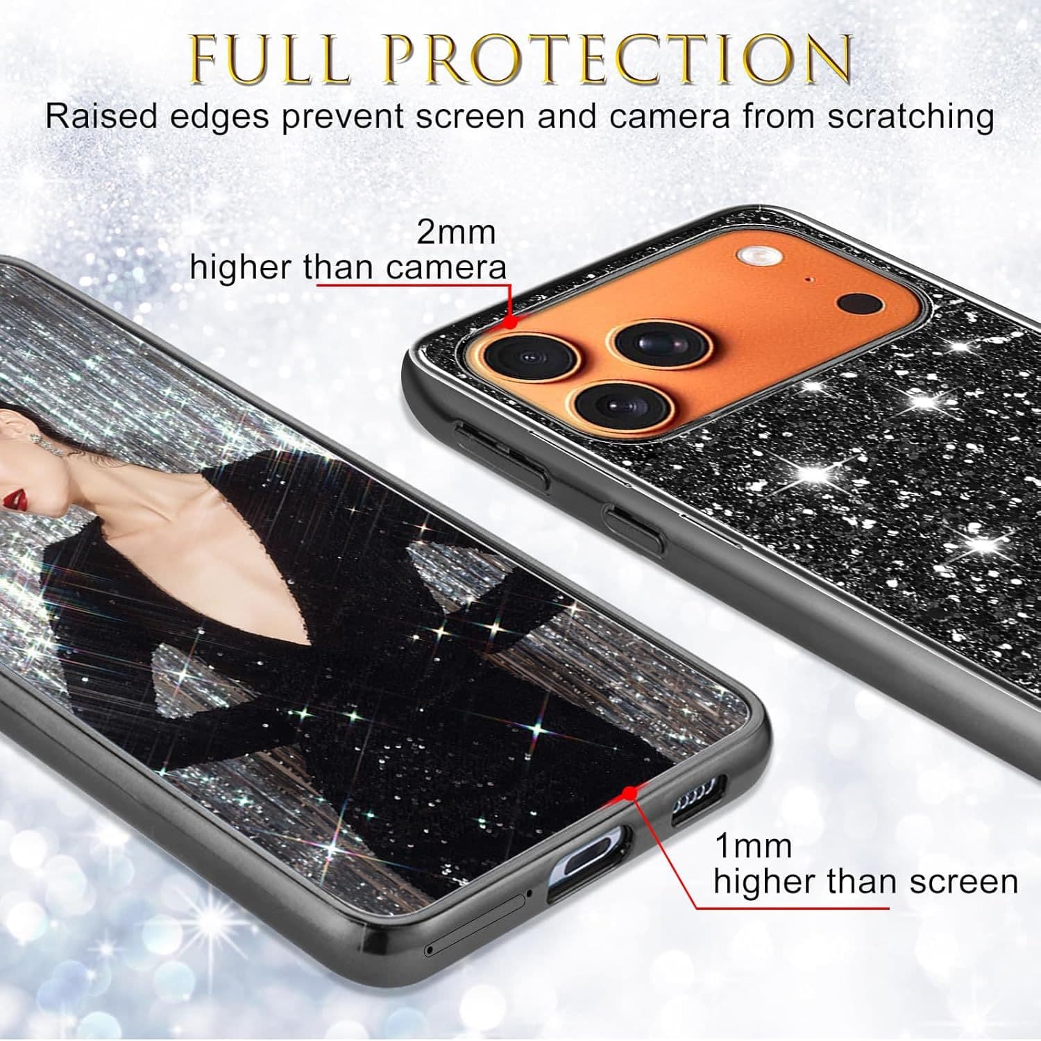 Compatible with iPhone 17 Pro Max Case New Glitter Sparkle Apple 16 Electroplated Shockproof Protective Cover Cross-border