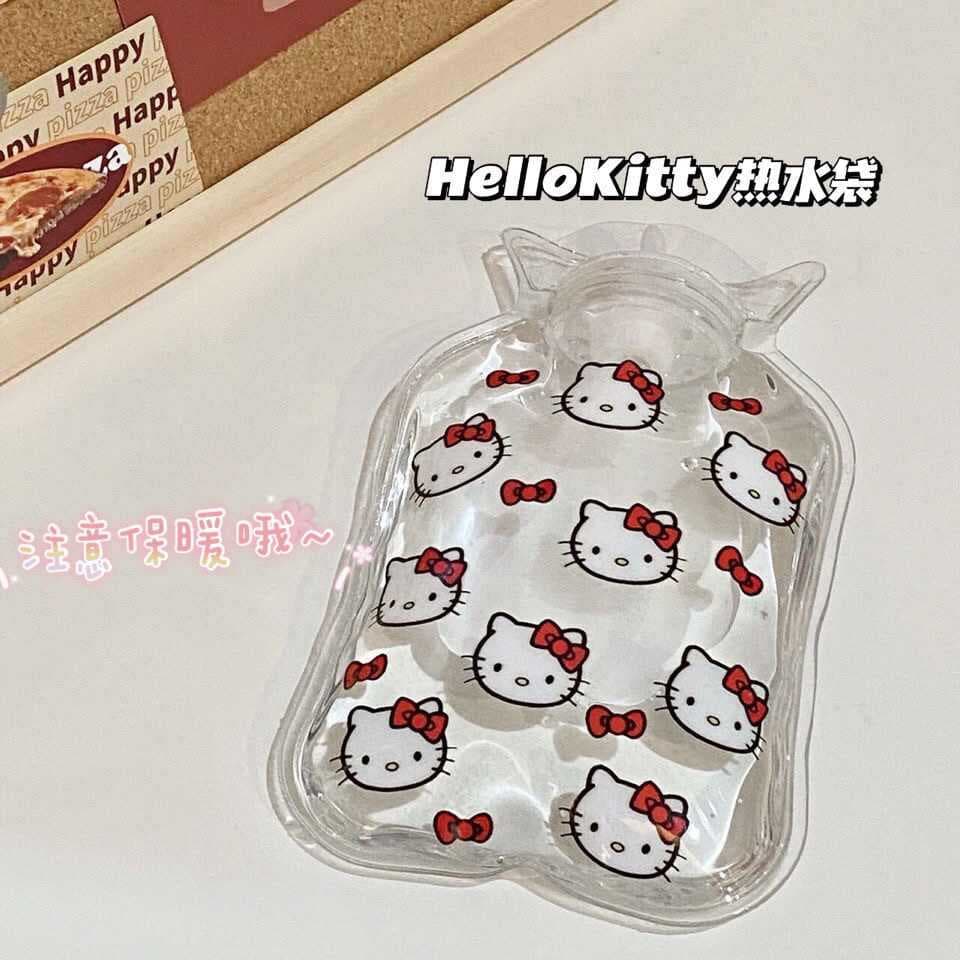 Cute Kitty Cat Portable Hand Warmer for Students and Best Friends, Cartoon Water-filled Hot Water Bottle, Portable Transparent Hot Water Bottle