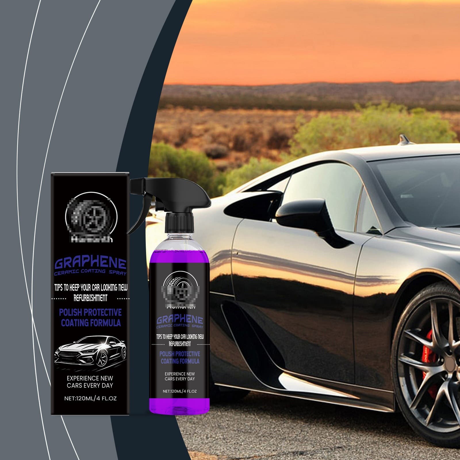 HOMONTH GRAPHENECERAMICCOATING SPRAY waterproof and anti-fog mirror brightening and maintenance