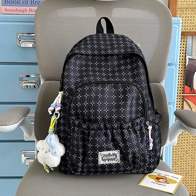 Ins Fashion Women's Backpack Casual Lightweight Travel Daypack Elementary School Backpack for Grades 1-6