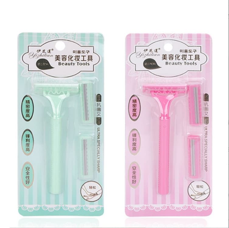 Ezhilian 1+2 Painless Manual Private & Armpit Hair Trimmer Shaver Shaving Knife Beauty Tool