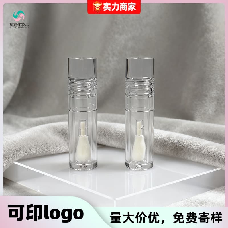 Factory wholesale transparent round lip glaze tube DIY lipstick tube simple popular lip gloss tube diy lipstick empty tube mini