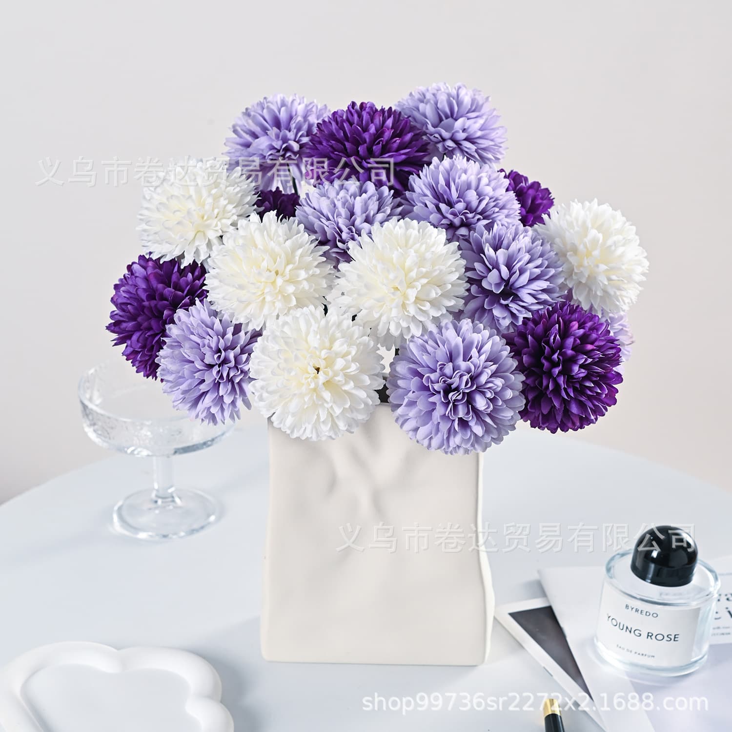Simulated flowers, dandelions, chrysanthemums, table tennis flowers, wedding photography props, accessories, artificial flowers wholesale