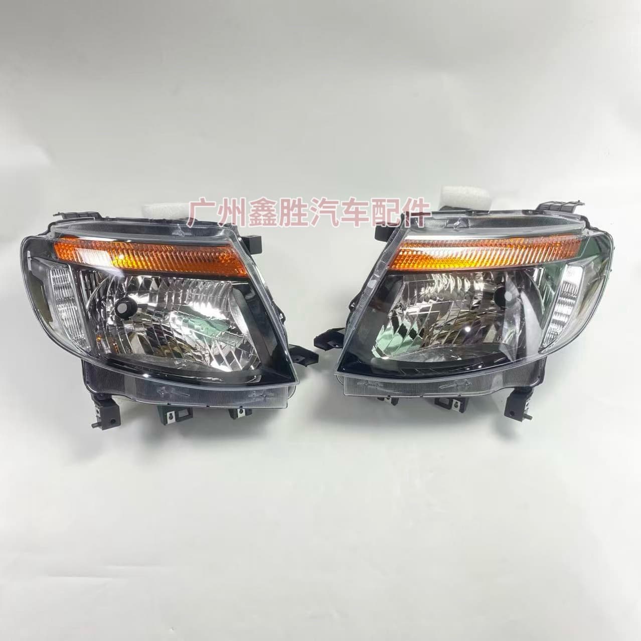 Compatible with Ford Ranger T6 2012-2015 Front Headlight Assembly Black Housing