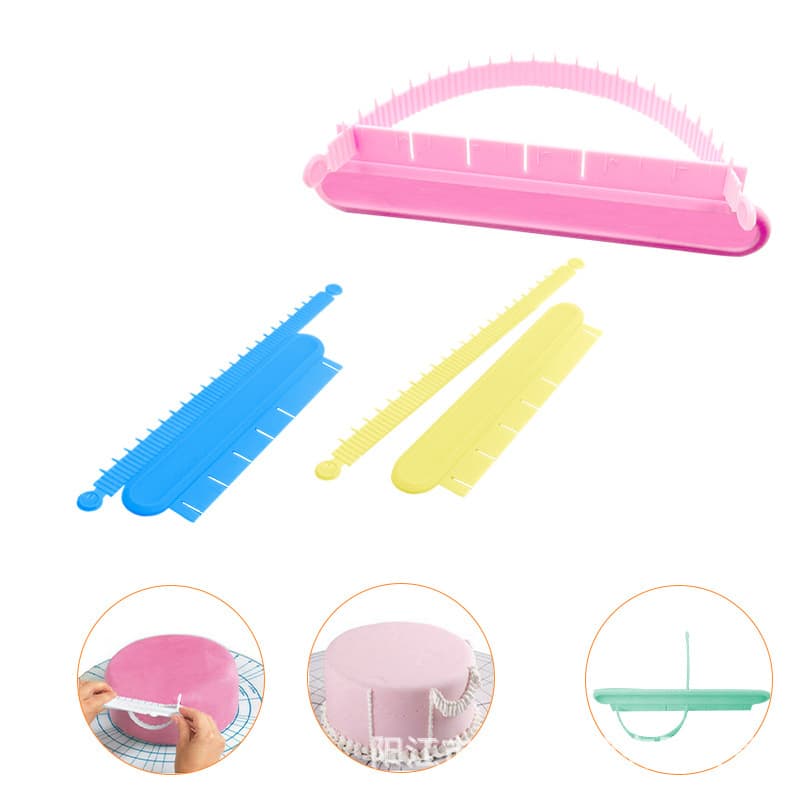 Cake Curved Piping Aid, Cake Decorating Tool, Cream Cake Border Scale Ruler, Cake Piping Tool