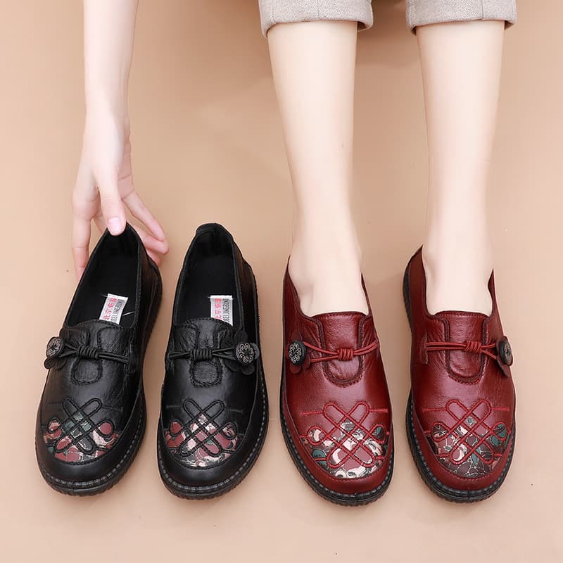 2024 Spring New Style Women's Cloth Shoes - High Heel, Chinese Style, Casual, Soft Sole, Elderly Shoes