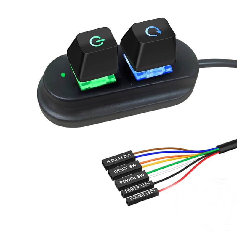 Desktop computer desktop mobile switch button disposal extension cord Internet cafe computer start compact button