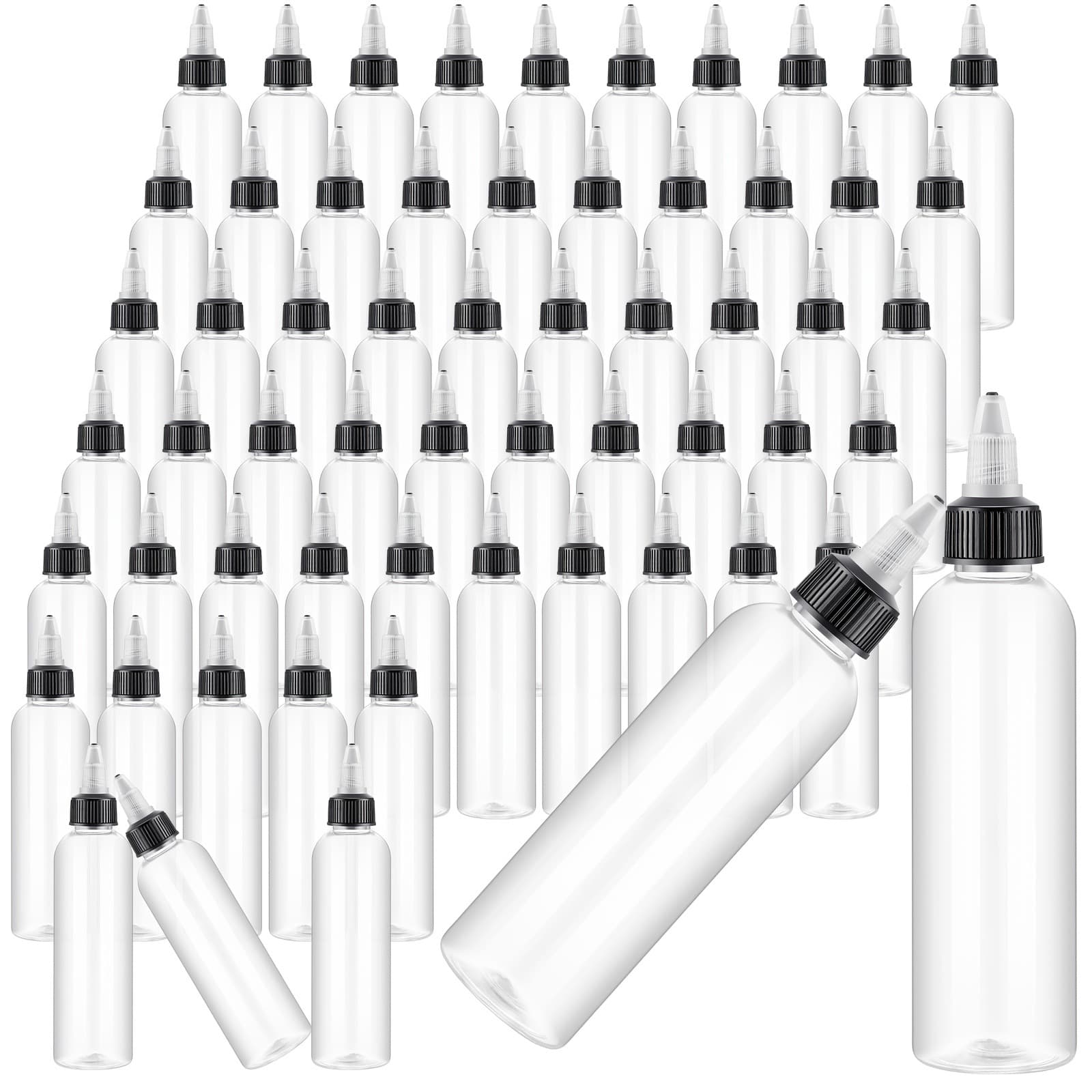 100pcs 4 Oz Plastic Squeeze Bottle Bulk Boston Dispensing
