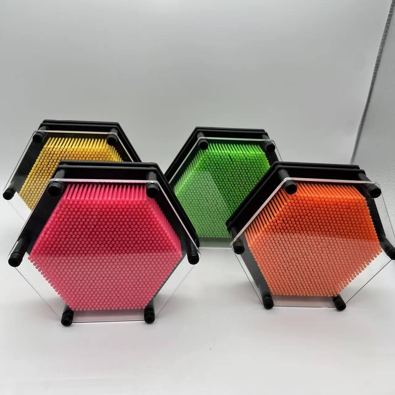 Factory direct sales hexagonal long needle needle painting needle carving office home decoration novelty housewarming gift PIN ART