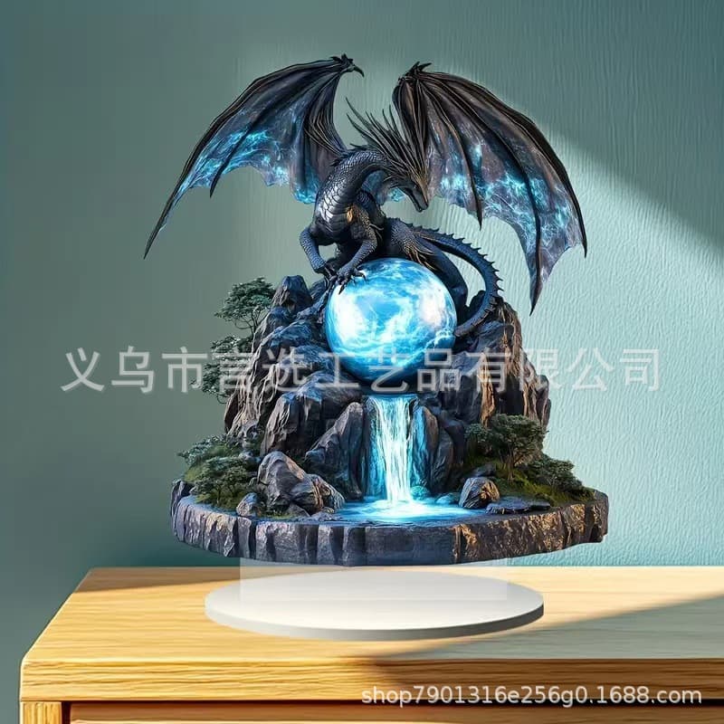 Cross-border popular acrylic ornament dragon, suitable for office room desk desktop display decoration ornaments