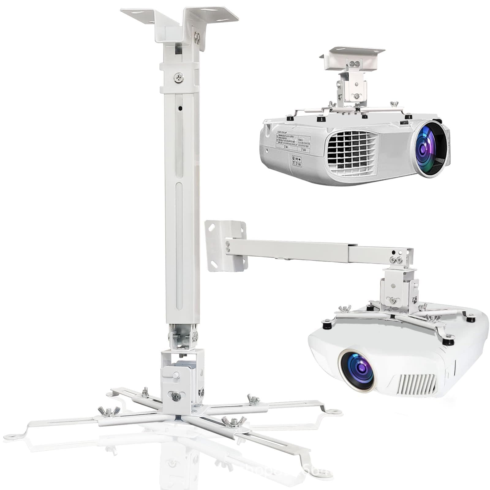 Projector Ceiling Bracket, Retractable and Adjustable Wall Mount, Suitable for Home, Living Room, Office, and Conference Use, Thickened Projector Stand